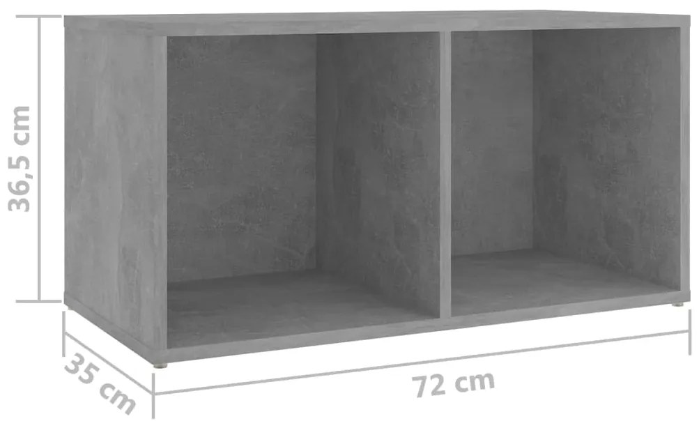 Έπιπλα Τηλεόρασης 4 τεμ. Γκρι Σκυρ. 72x35x36,5 εκ. Επεξ. Ξύλο 3079974