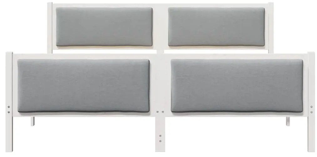 vidaXL Σκελετός Κρεβατιού με κεφαλάρι Ανοιχτό γκρι 180 x 200 cm ύφασμα