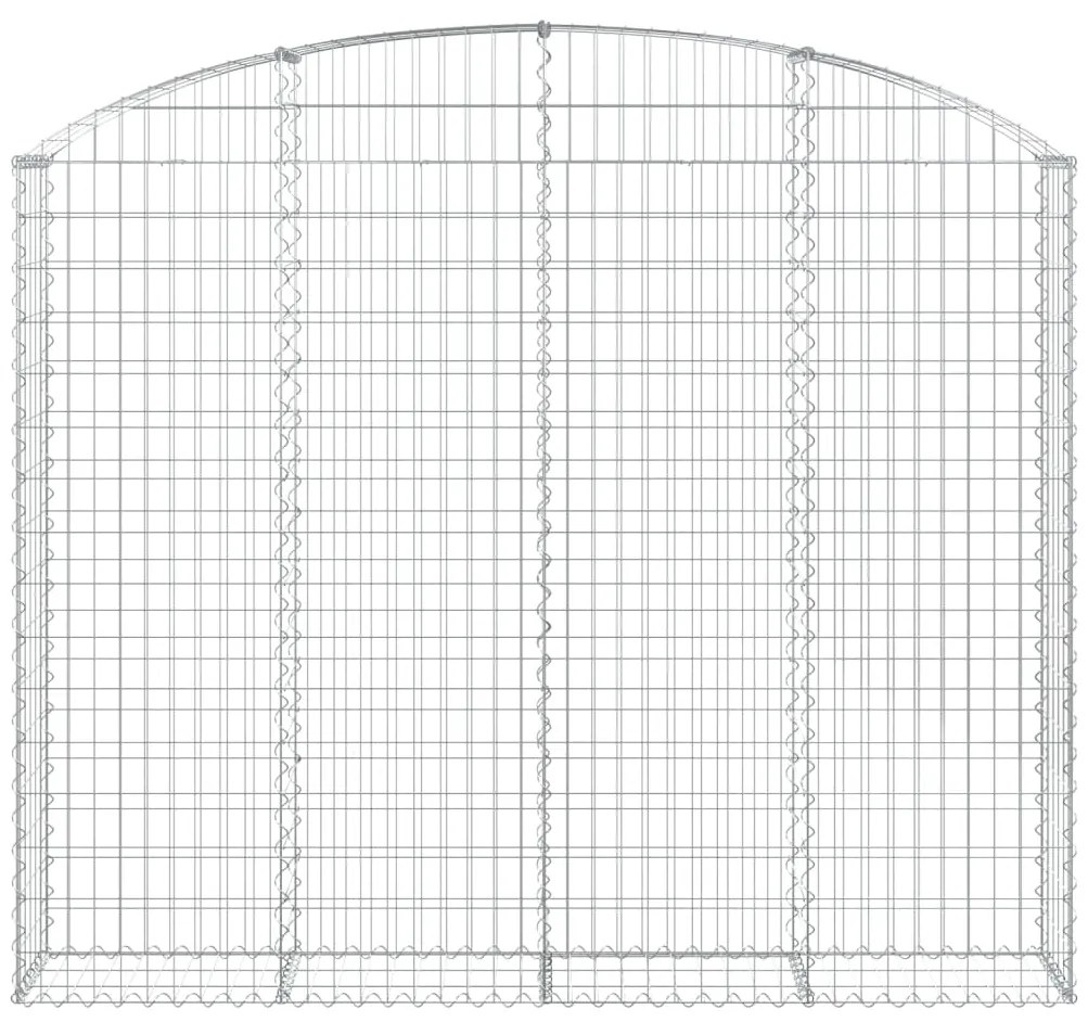 vidaXL Συρματοκιβώτιο Τοξωτό 200x30x160/180εκ. από Γαλβανισμένο Χάλυβα