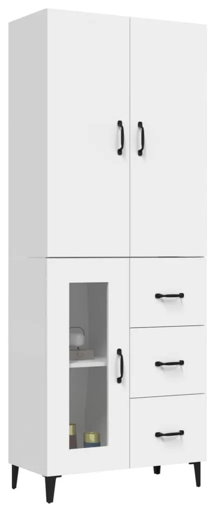 vidaXL Ντουλάπι Λευκό 69,5x34x180 εκ. από Επεξεργασμένο Ξύλο