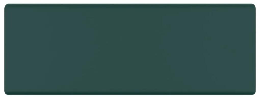 Νιπτήρας με Υπερχείλ. Τετράγωνο Σκ Πράσινο Ματ 41x41εκ Κεραμικό - Πράσινο