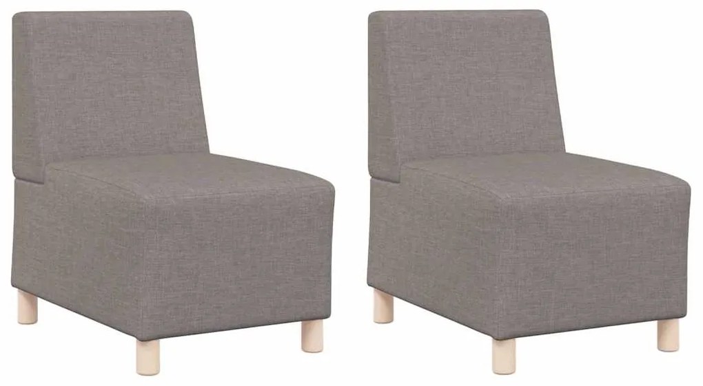vidaXL Μοναδικός Καναπές χωρίς Χερούλια 2 pcs Taupe 55 x 74 x 82 εκ.