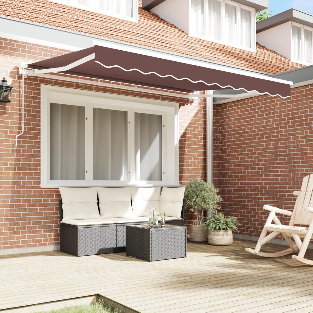 vidaXL Σκηνίτσα Αναδιπλούμενη Καφέ 350x200 εκ
