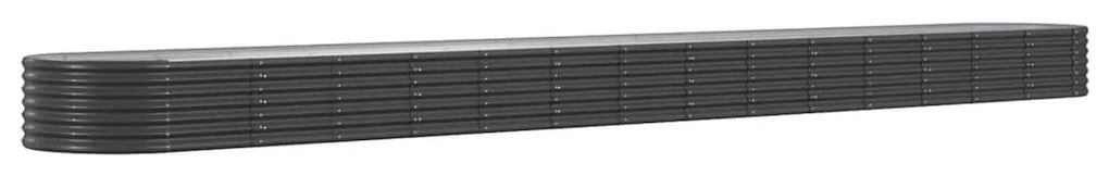 vidaXL Ζαρντινιέρα Ανθρακί 620x80x36 εκ Γαλβανισμένος χάλυβας
