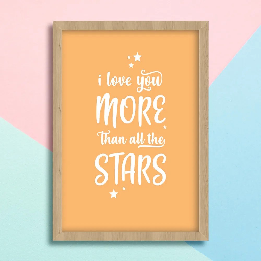 Παιδικό ξύλινο κάδρο 23x32cm More than stars KD451