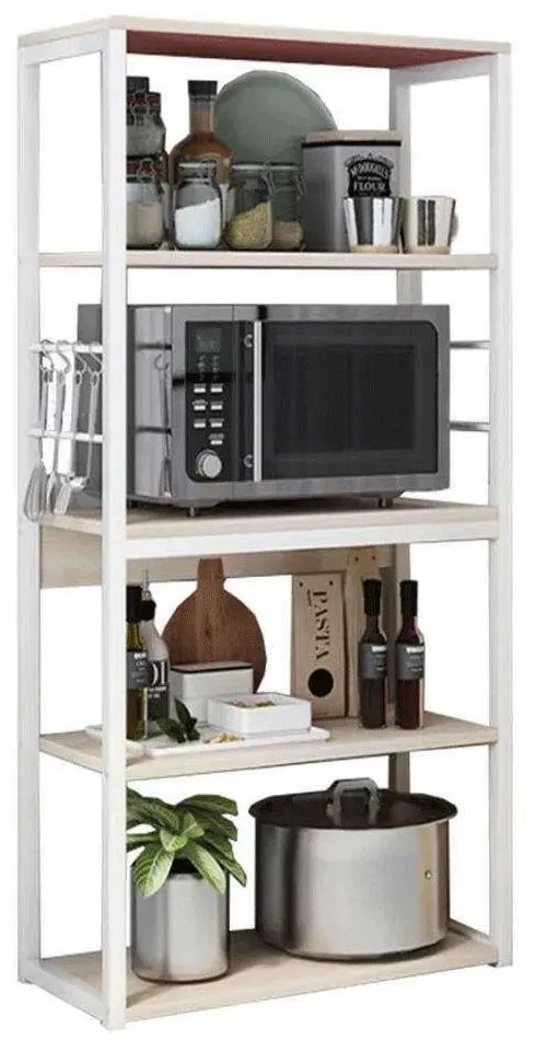 Ραφιέρα Δαπέδου Tace 072-000043 50x30x129cm White-Natural