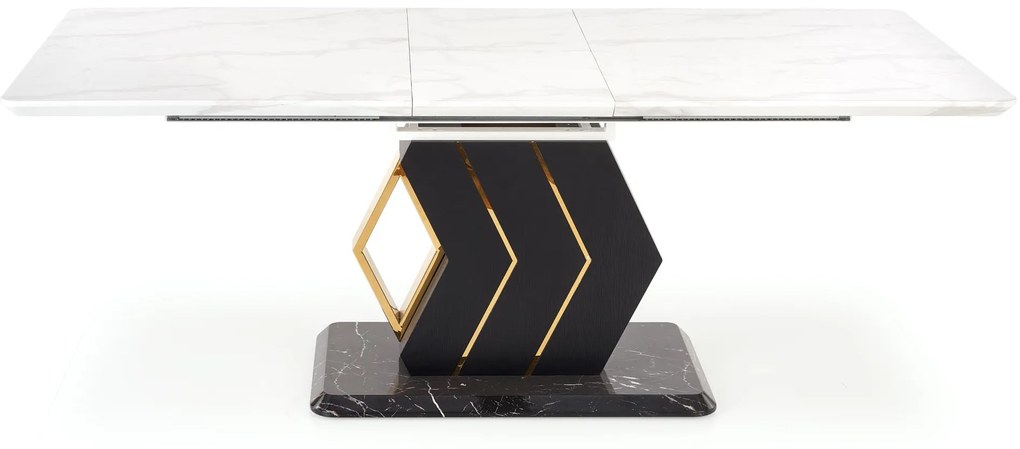 VINCENZO table white marble, leg black/gold DIOMMI V-CH-VINCENZO-ST