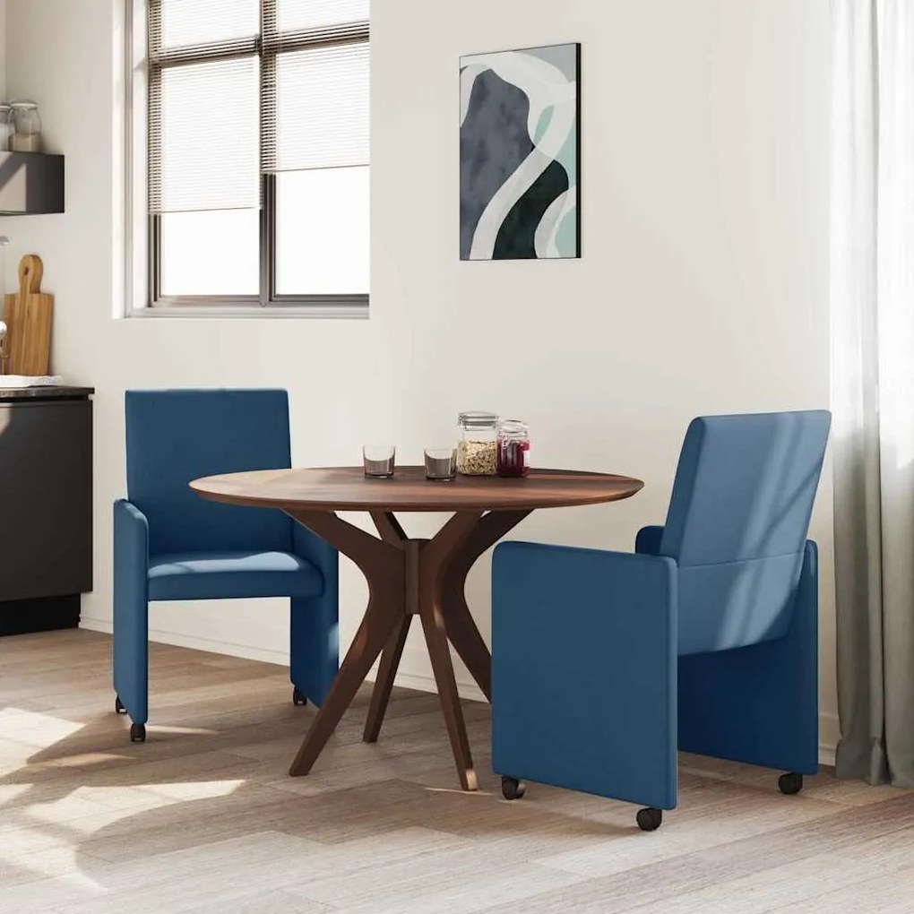 vidaXL Καρέκλα τραπεζαρίας 2 pcs Μπλε 57 x 66 x 94 εκ ύφασμα