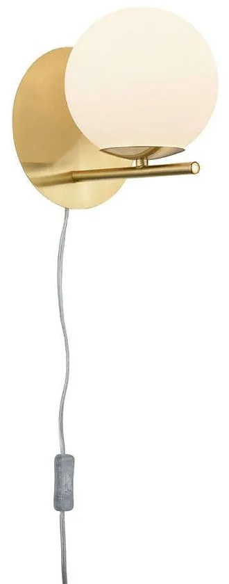Φωτιστικό Τοίχου Pure 202000108 Gold Trio Lighting Metal, Glass