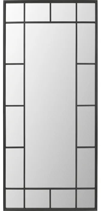Καθρέφτης Τοίχου  Window Μεταλλικός Μαύρος 90*3*200εκ. - Μαύρο