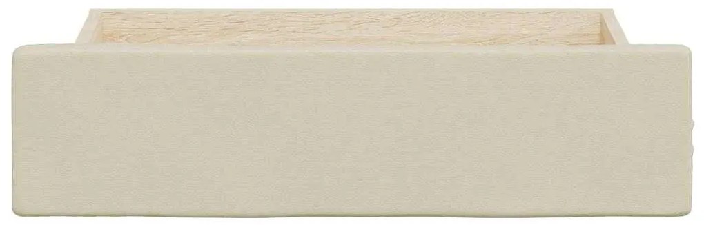 vidaXL Συρτάρια Κρεβατιού 2 τεμ. Κρεμ Επεξ. Ξύλο και Συνθετικό Δέρμα