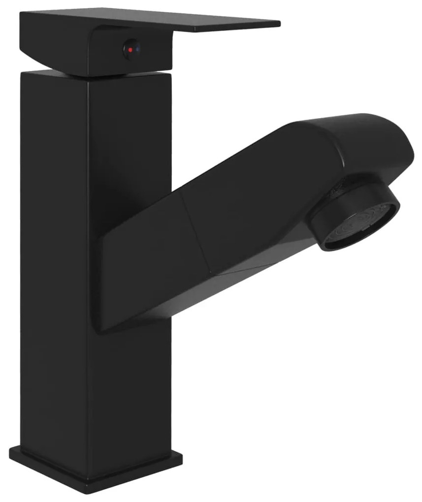 vidaXL Μπαταρία Νιπτήρα Μπάνιου Αποσπώμενη Μαύρη 157 x 172 χιλ.