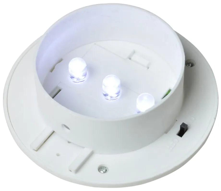 vidaXL Φωτιστικά Περίφραξης Εξωτερικού Χώρου Ηλιακά LED 12 τεμ. Λευκά