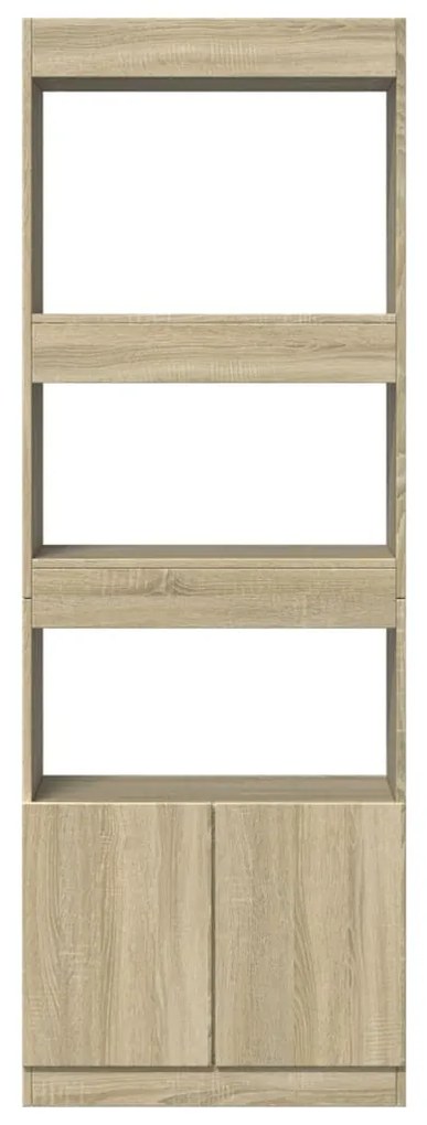 Ντουλάπι Sonoma Δρυς 63x33x180 εκ. από Επεξεργασμένο Ξύλο - Καφέ