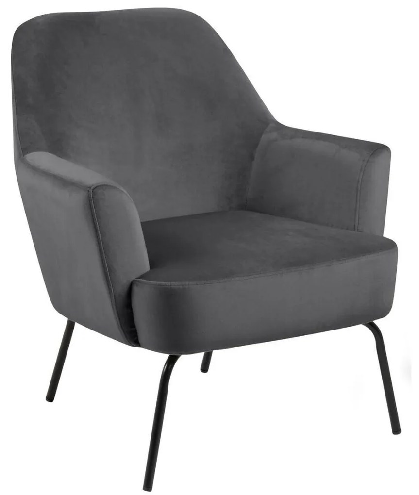 Πολυθρόνα Oakland 525, Γκρι, 83x75x75cm, Ταπισερί, Πόδια: Μεταλλικά