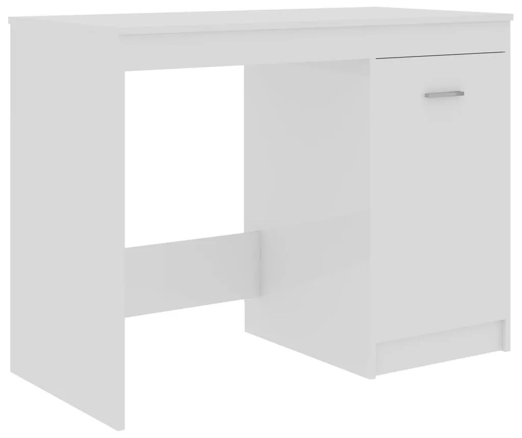 Γραφείο Γυαλιστερό Λευκό 100 x 50 x 76 εκ. από Επεξ. Ξύλο 801802