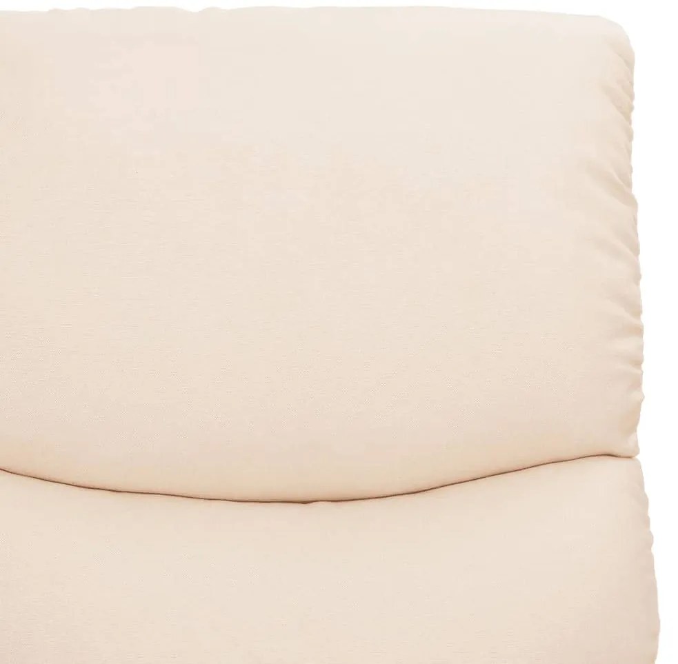 vidaXL Πολυθρόνα με Ανύψωση Κρεμ Υφασμάτινη