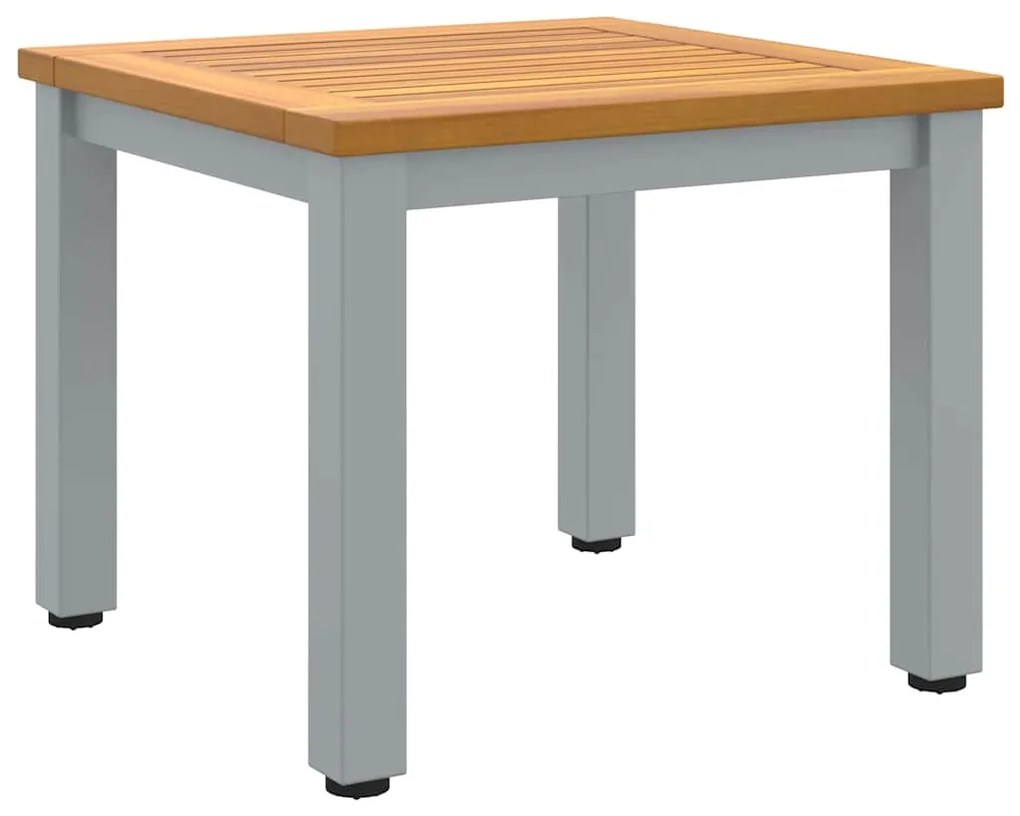 vidaXL Υπαίθρια Τραπέζια Φυσικό και γκρι 45 x 45 x 38 εκ.