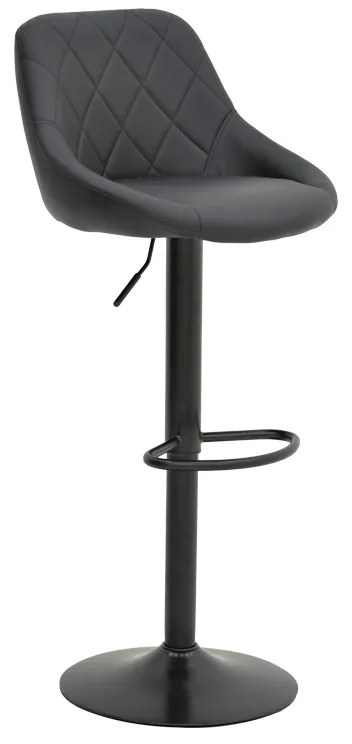 Σκαμπό μπαρ Boronez pakoworld πτυσσόμενο μαύρο pu-με μαύρη βάση 47x49x112εκ