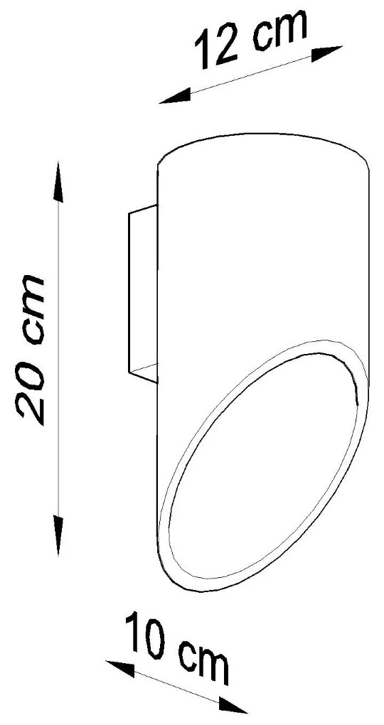 Sollux Φωτιστικό τοίχου Penne 1,αλουμίνιο,1xG9/40w