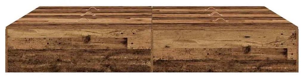 vidaXL Σκελετός Κρεβατιού Παλαιό ξύλο 135 x 190 cm Επεξεργασμένο ξύλο