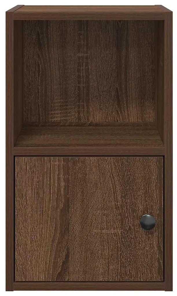 Βιβλιοθήκη Καφέ Δρυς 31x24x52 εκ. από Επεξεργασμένο Ξύλο - Καφέ