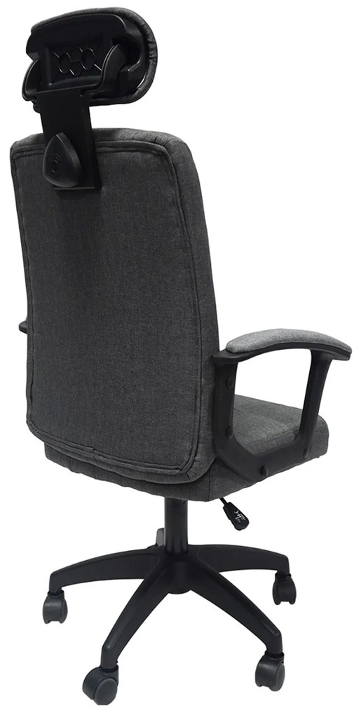 ΚΑΡΕΚΛΑ ΓΡΑΦΕΙΟΥ NIMBLE HM1199.12 ΓΚΡΙ ΥΦΑΣΜΑ-ΜΑΥΡΟΣ ΣΚΕΛΕΤΟΣ&amp;ΒΑΣΗ 59x64x122Υεκ