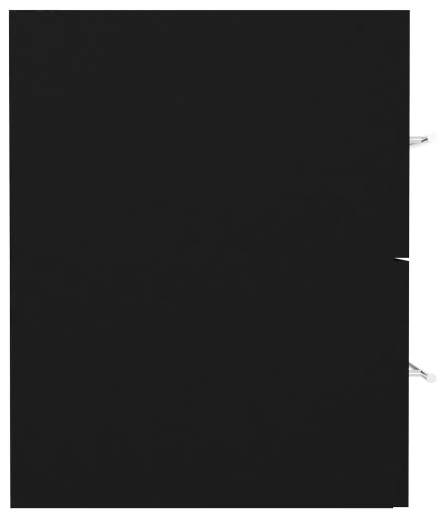 Ντουλάπι Νιπτήρα Μαύρο 41 x 38,5 x 48 εκ. από Επεξ. Ξύλο - Μαύρο