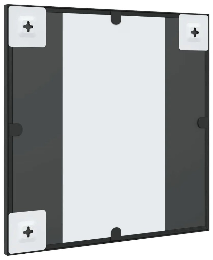 Καθρέφτης Τοίχου Τετράγωνος Μαύρος 40 x 40 εκ. από Σίδερο - Μαύρο