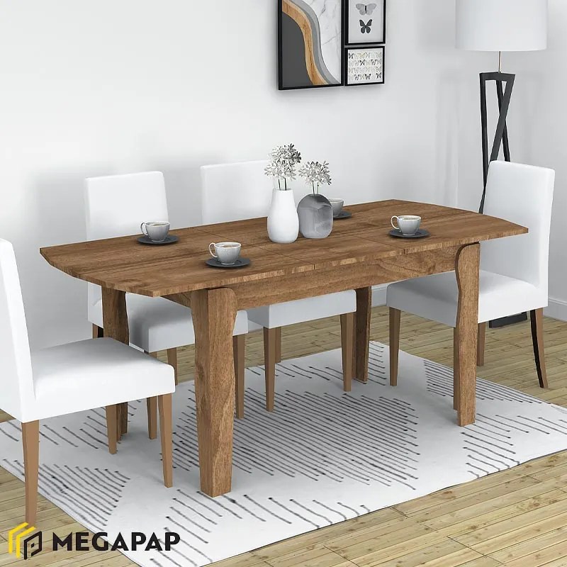 ΤΡΑΠΕΖΙ MARLON MEGAPAP ΕΠΕΚΤΕΙΝΟΜΕΝΟ ΧΡΩΜΑ ΚΑΡΥΔΙ 140+40X80X76ΕΚ.