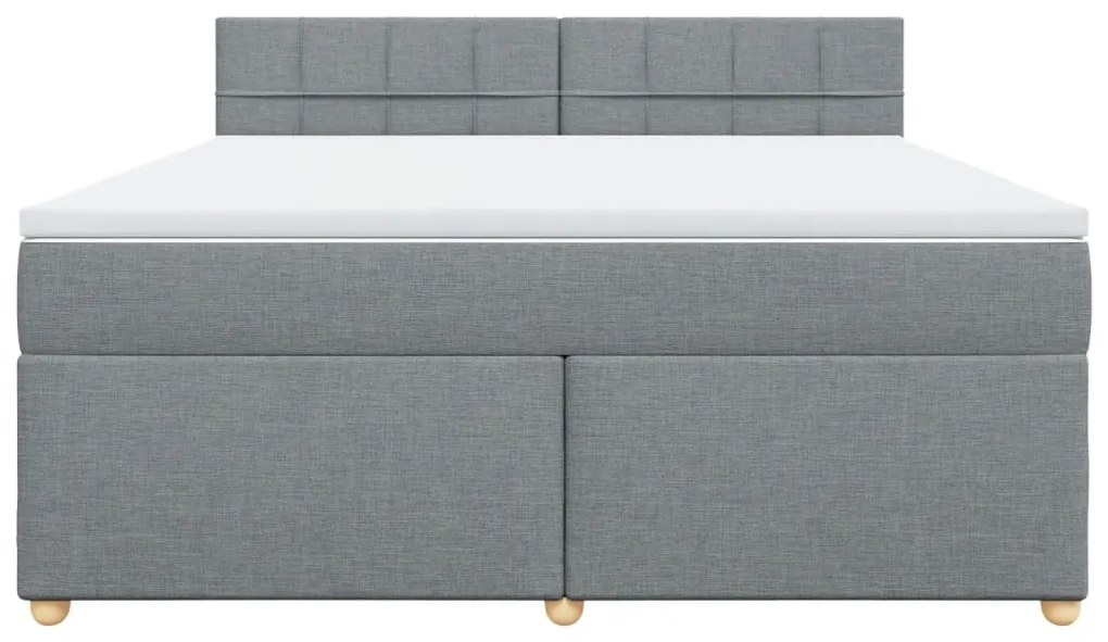 ΚΡΕΒΑΤΙ BOXSPRING ΜΕ ΣΤΡΩΜΑ ΑΝΟΙΧΤΟ ΓΚΡΙ 180X200 ΕΚ. ΥΦΑΣΜΑΤΙΝΟ 3289059