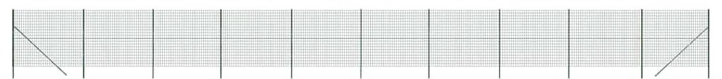 vidaXL Συρματόπλεγμα Περίφραξης Πράσινο 1,6x25 μ. Γαλβανισμένο Ατσάλι