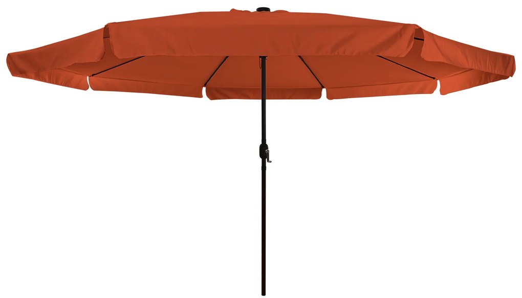 vidaXL Ομπρέλα Κήπου με Φώτα LED ø395x245 cm Terracotta