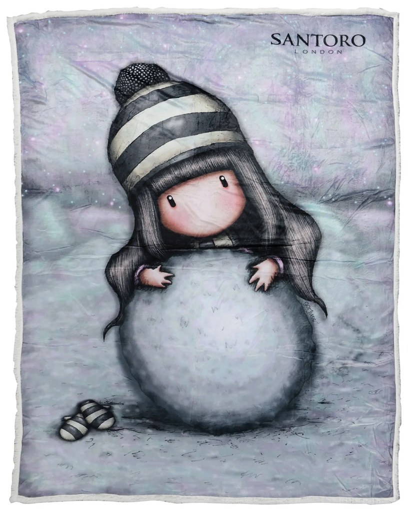 SANTORO GORJUSS 5033 ΚΟΥΒΕΡΤΑ FLEECE SHERPA 160X220 THE SNOW GIRL