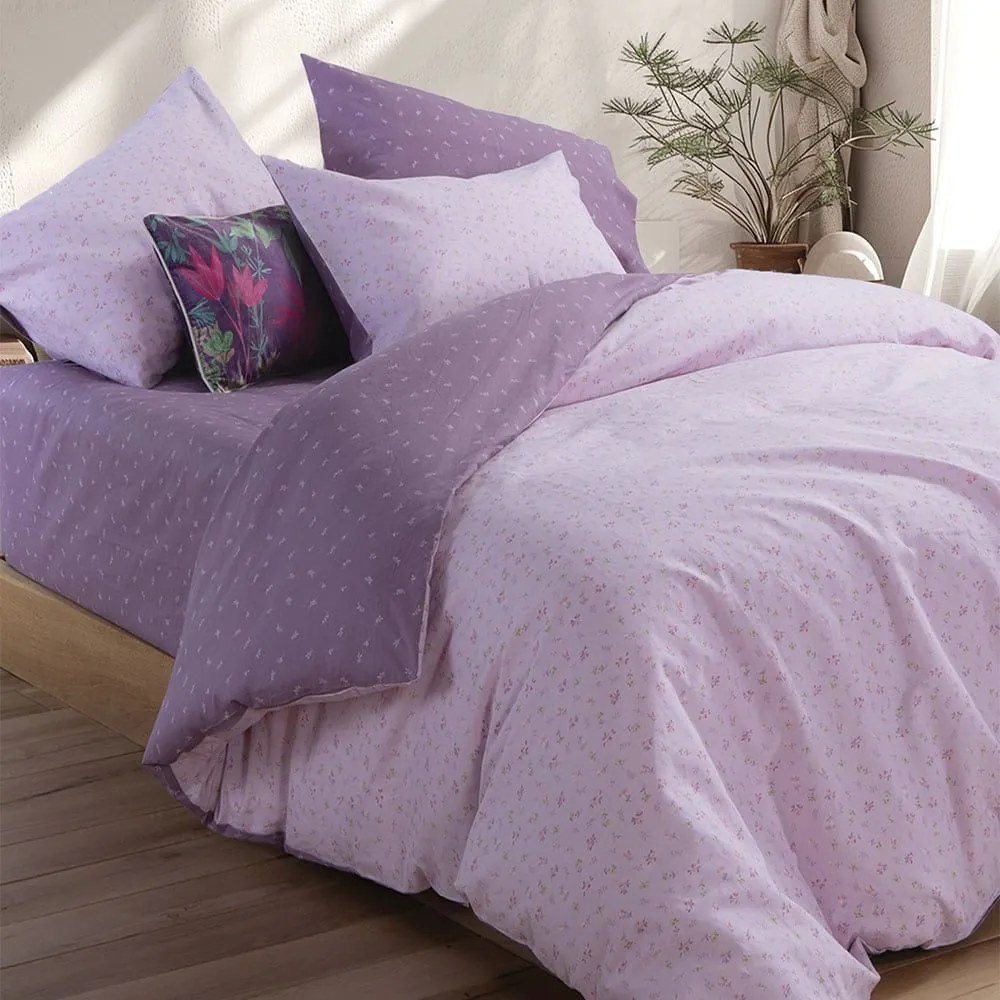 Σεντόνια Lorelay (Σετ 3τμχ) Lilac Nef-Nef Homeware Μονό 170x270cm 100% Βαμβάκι