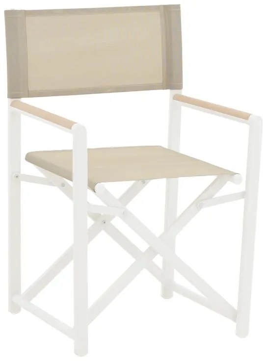 Καρέκλα - Πολυθρόνα σκηνοθέτη Mabu λευκό αλουμίνιο 56x48x86 εκ. 56x48x86 εκ.