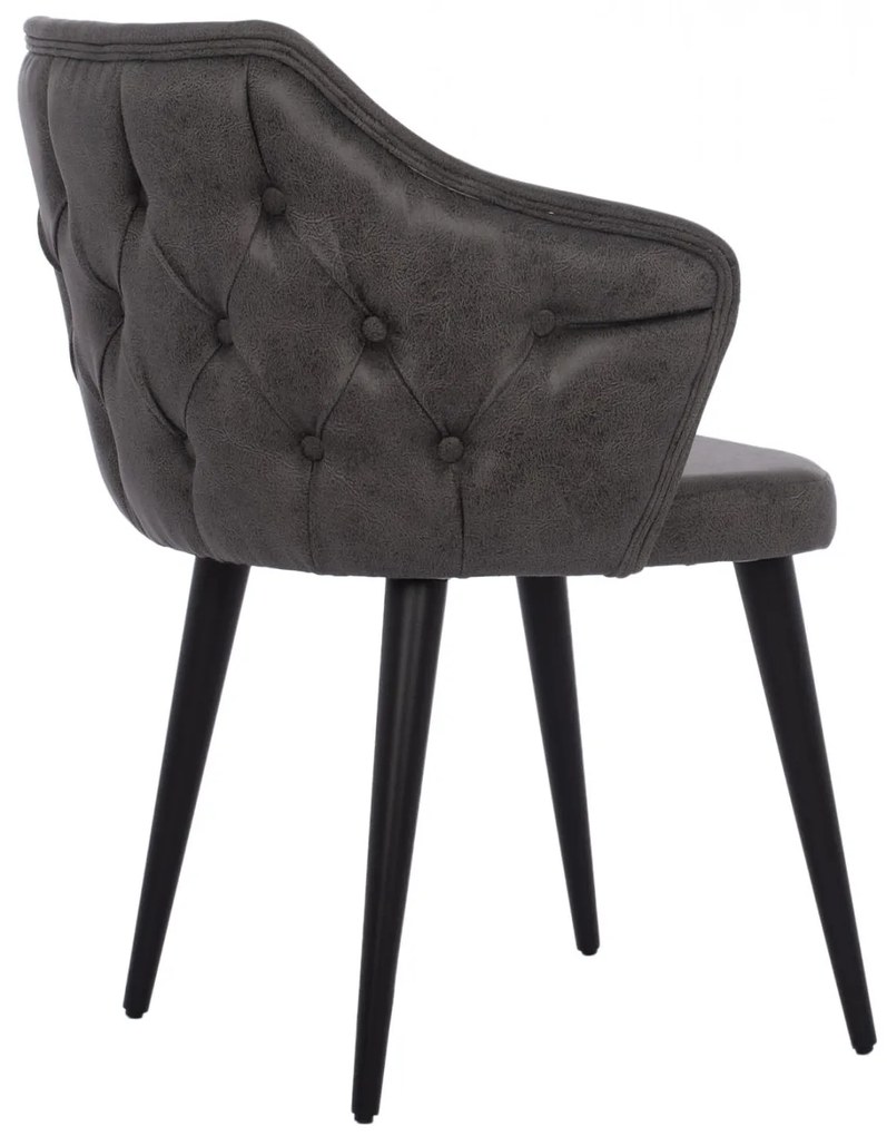 Καρέκλα THERESA Ξύλινα πόδια και Ύφασμα Nubuck Γκρί 56x60x84Υ εκ. 56x60x84 εκ.