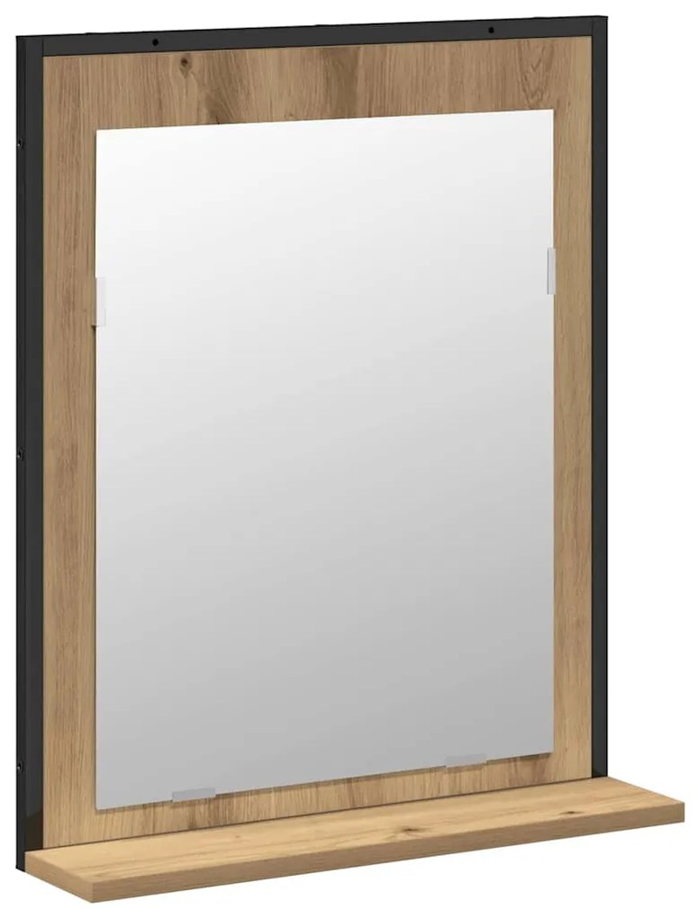 vidaXL Σετ Επίπλων Μπάνιου Επιτοίχιο 2 pcs Καφέ Επεξεργασμένο ξύλο