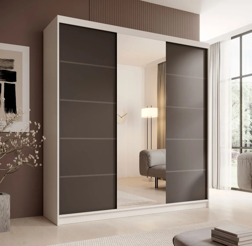 Ντουλάπα Barry 200 συρόμενη-Leuko-Mauro