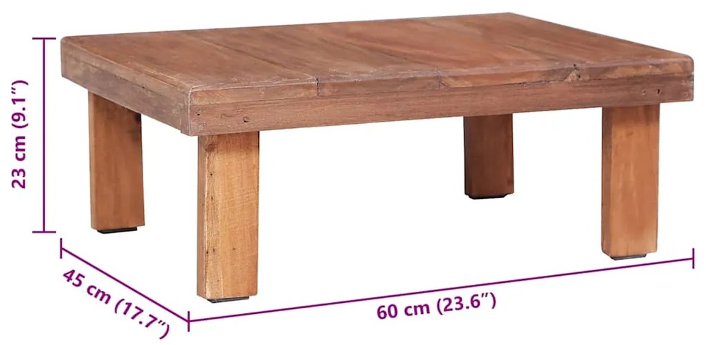 vidaXL Τραπεζάκι Σαλονιού 60x45x23 εκ. από Μασίφ Μαόνι