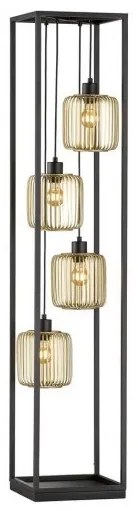 Επιδαπέδιο Φωτιστικό Πλέγμα Χρυσό Caydo 40418 Fischer Honsel-40418-Μαύρο-Χρυσό 40418