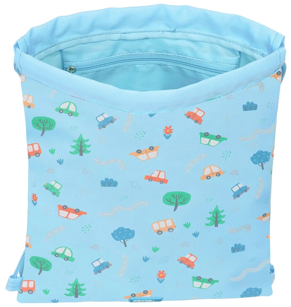 Σχολική Τσάντα με Σχοινιά Safta Coches Μπλε 26 x 34 x 1 cm