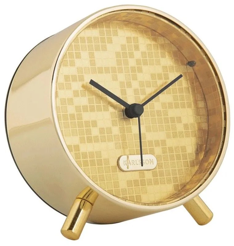 Ρολόι Επιτραπέζιο - Ξυπνητήρι Disco KA6004GD 11x5cm Gold Karlsson Metal