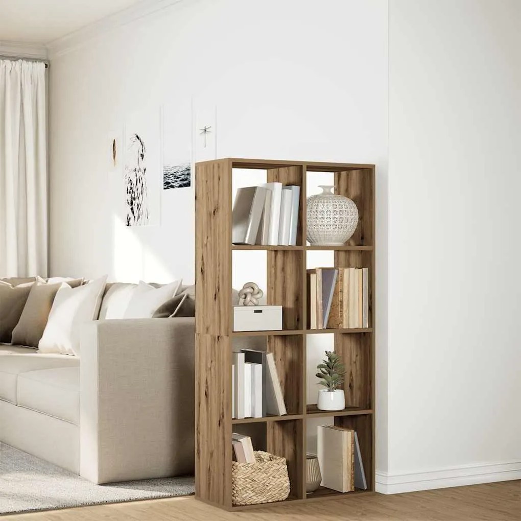 vidaXL Βιβλιοθήκη/Διαχωριστικό Χώρου Δρυς 69,5x29x137,5εκ. Επεξ. Ξύλο