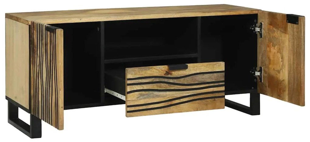 vidaXL Ντουλάπα TV με συρτάρι Καφέ 105 x 33 x 46 εκ Μασίφ ξύλο μάνγκο