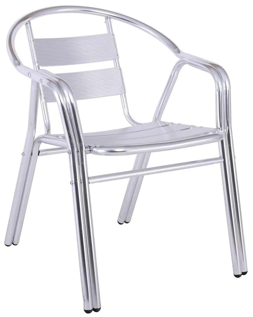 Πολυθρόνα Silver-Ii Dining Αλουμινίου . Διάσταση: 59x63x76cm