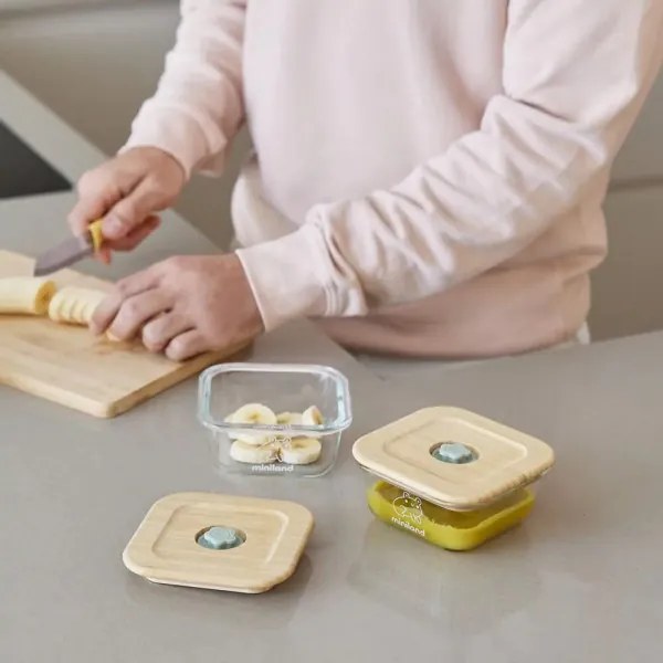 ΣΕΤ 2 ΔΟΧΕΙΩΝ Miniland PACK-2-GO ECOSQUARE CHICK