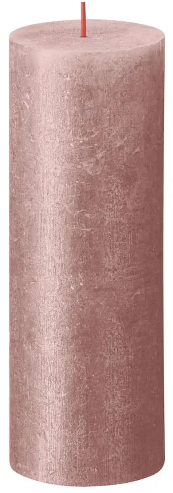Bolsius Κεριά Κύλινδρος Ρουστίκ Shimmer 4 τεμ. Ροζ 190 x 68 χιλ.