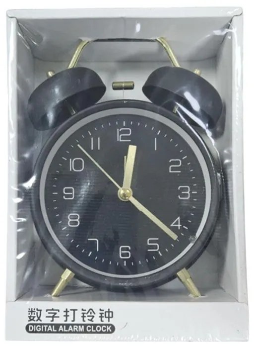 Ρολόι Ξυπνητήρι Αναλογικό Μεταλλικό με Διπλό Κουδούνι - Analog Metal Alarm Clock-182836-182836