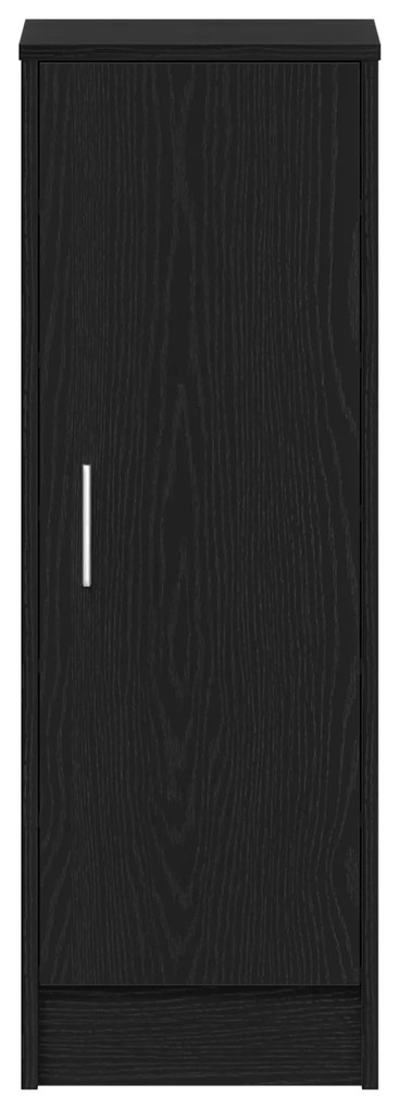 vidaXL Μαύρη Ντουλάπα Για Παπούτσια από Δρυς 32x35x92 εκ, Με Επεξεργασμένο Ξύλο